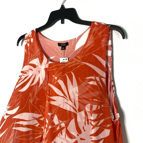 NWT Alfani Plus Chiffon Split Front Pullover Top - Picture 2 of 6